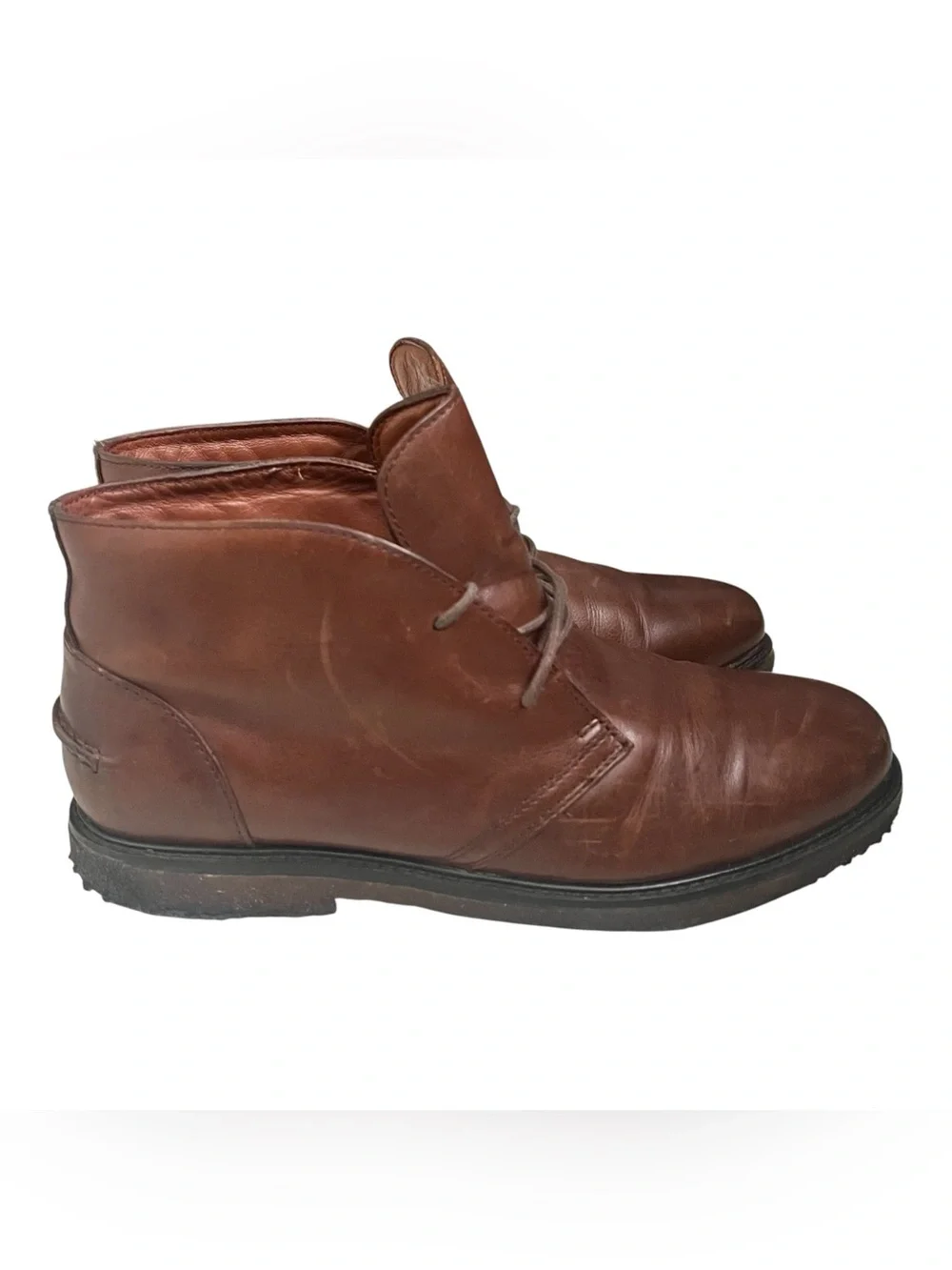 Polo Ralph Lauren Brown Leather Chukka Boots Mens Marlow Size 10.5D